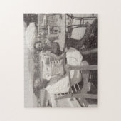 Vintage旅行古いセピア写真カンヌ·フランス1930s ジグソーパズル (縦)