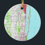 vintage湖の価値を持つ及びBoyntonのビーチFL Map (1945年) セラミックオーナメント<br><div class="desc">これは湖の価値を持つおよび最初に1945年に作り出されるBoyntonのビーチフロリダのヴィンテージの地図です。</div>