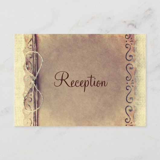 Vintage素朴 Weding動揺して披露宴カード エンクロージャーカード (裏面)