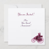 ViNTAGE車の収集，金ゴールド紫の赤 招待状 (裏面)