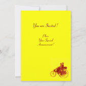 ViNTAGE車の収集、黄色の茶色 招待状 (裏面)