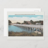 vintage銀製湖橋Rehobothのビーチの郵便はがき シーズンポストカード (正面/裏面)
