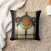 Vintage1940のステンドグラスの枕。.AMERICAN MOJO クッション (ブランケット)