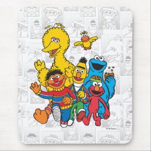Vintage 123 Sesame Street マウスパッド