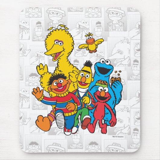 Vintage 123 Sesame Street マウスパッド (正面)