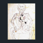 Vintage 13th Century Persian Medical Front Anatomy ポストカード<br><div class="desc">Vintage 13th Century Persian Medical Front Anatomy</div>