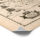 Vintage 1640 Africa Map ポスター (角)