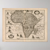Vintage 1640 Africa Map ポスター (正面)