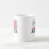 Vintage 1776 America Distressed Flag コーヒーマグカップ (中央)