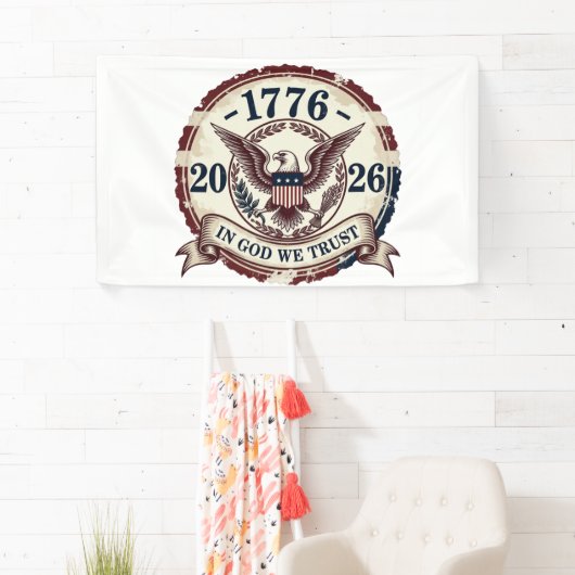 Vintage 1776 Eagle Badge Patriotic 横断幕 (インサイチュ)