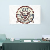 Vintage 1776 Eagle Badge Patriotic 横断幕 (トレードショー)