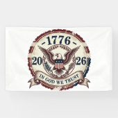 Vintage 1776 Eagle Badge Patriotic 横断幕 (横)