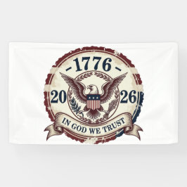 Vintage 1776 Eagle Badge Patriotic 横断幕