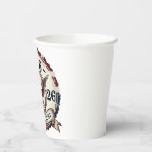 Vintage 1776 Eagle Badge Patriotic 紙コップ (左)