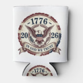 Vintage 1776 Eagle Badge Patriotic 缶クーラー (正面)