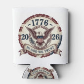 Vintage 1776 Eagle Badge Patriotic 缶クーラー (裏面)