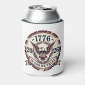 Vintage 1776 Eagle Badge Patriotic 缶クーラー (缶裏面)