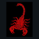 Vintage 1800s Scorpion Illustration Red Scorpions ポスター<br><div class="desc">Black Posters - Customized Poster Template Blank Personalize with your own name, pattern, design, quote, monogram, photograph. Use our cool templates, artwork, photos, graphics, and illustrations, then add names, text, quotes, and monograms to create your own poster. Click the "Customize it!" button to make it personalized or monogrammed. These customizable...</div>