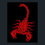 Vintage 1800s Scorpion Illustration Red Scorpions ポスター<br><div class="desc">Black Posters - Customized Poster Template Blank Personalize with your own name, pattern, design, quote, monogram, photograph. Use our cool templates, artwork, photos, graphics, and illustrations, then add names, text, quotes, and monograms to create your own poster. Click the "Customize it!" button to make it personalized or monogrammed. These customizable...</div>