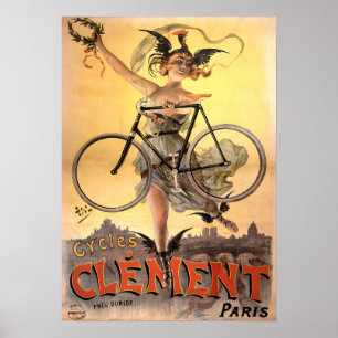 Vintage 1883 Art Nouveau Bicycle ポスター
