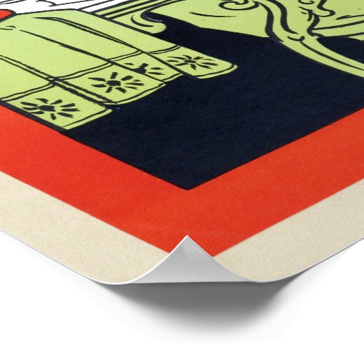 Vintage 1890s Mocha Coffee Advertisement ポスター (角)