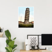 Vintage 1890s Pisa The Leaning tower photo ポスター (ホームオフィス)