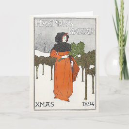 Vintage 1894 Harpers Magazine Christmas card シーズンカード