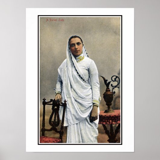 Vintage 1900s India, Parsi Woman ポスター (正面)