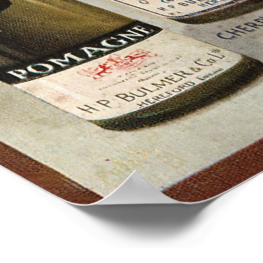 Vintage 1907 Cider Advertisement Art ポスター (角)