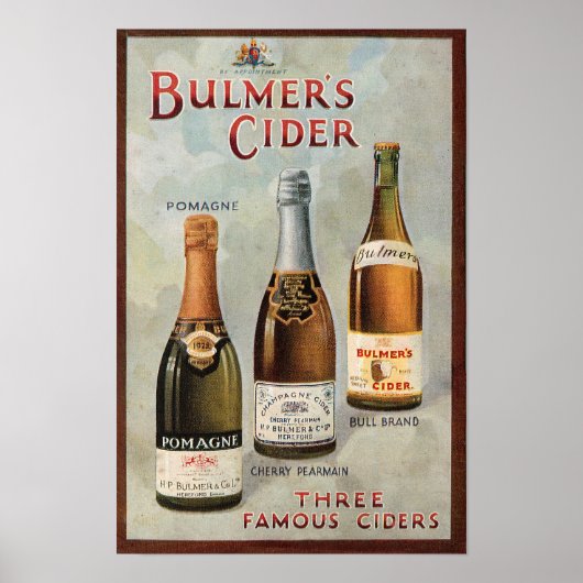 Vintage 1907 Cider Advertisement Art ポスター (正面)