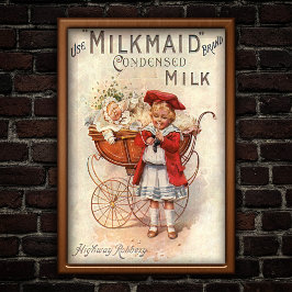 Vintage 1907 Milk Advertisement ポスター