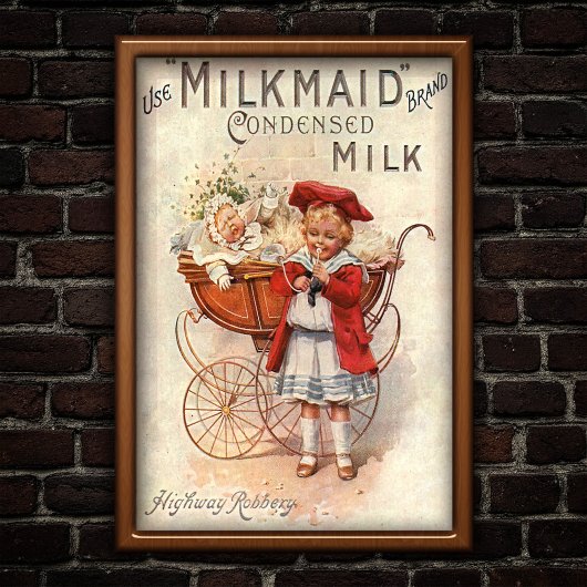 Vintage 1907 Milk Advertisement ポスター