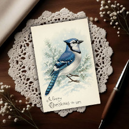 Vintage 1908 Blue Jay Christmas  ポストカード