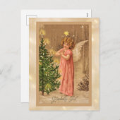 Vintage 1910 Norwegian Christmas シーズンポストカード (正面/裏面)