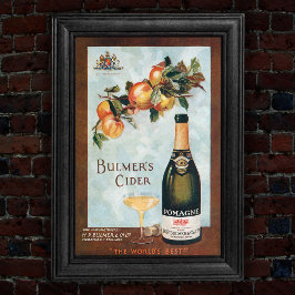 Vintage 1912 Pomagne Cider Advertisement Art ポスター