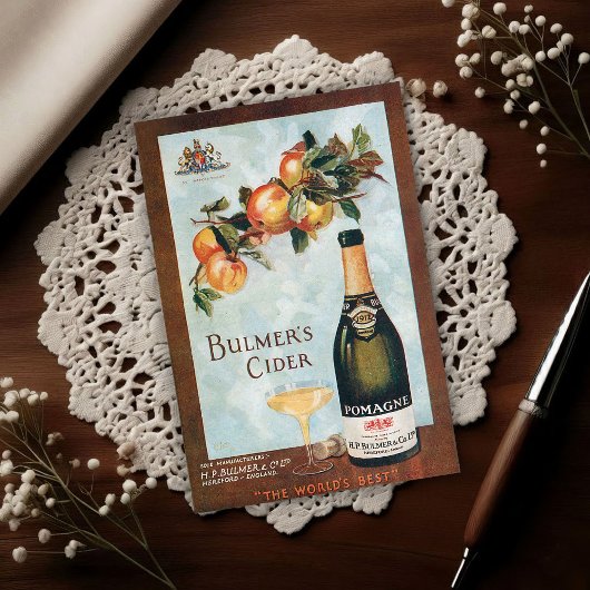 Vintage 1912 Pomagne Cider Advertisement Art ポストカード