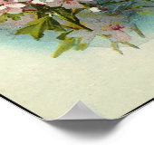 Vintage 1920 Birthday Blossom Art  ポスター (角)