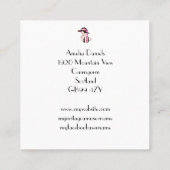 Vintage 1920's Fashion Business Card スクエア名刺 (裏面)