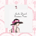 Vintage 1920's Fashion Business Card スクエア名刺<br><div class="desc">A beautiful 1920's fashionista is the star of this business card. A great choice for any vintage related business eager to stand out from the crowd. Reworked from a Porter Woodruff fashion plate originally published in Gazette du Bon Ton.</div>