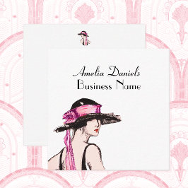 Vintage 1920's Fashion Business Card スクエア名刺
