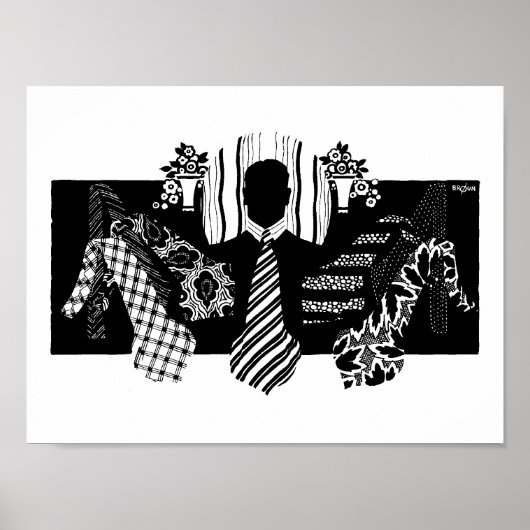 Vintage 1920s Men's Ties Ad ポスター (正面)