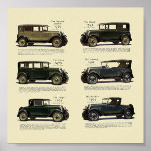Vintage 1928 Car Automobile Advertisement ポスター
