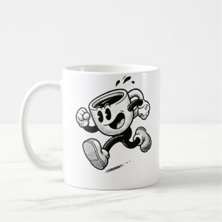 Vintage 1930s Rubber Hose Running Coffee Cup Carto コーヒーマグカップ