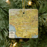 Vintage 1932 Los Angeles Restored Map Christmas セラミックオーナメント<br><div class="desc">This beautiful vintage map shows Los Angeles of 1932 in exquisite detail. It shows Hollywood and homes of early 20th century stars like Charlie Chaplan, Lionel and John Barrymore, Joan Crawford, Greta Garbo, Clark Gable, and Will Rogers. It also shows period air strips with biplanes, oil fields, and country clubs....</div>