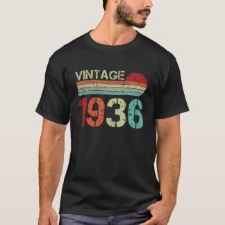 Vintage 1936 86Th Birthday Gift Men Women 86 Years Tシャツ