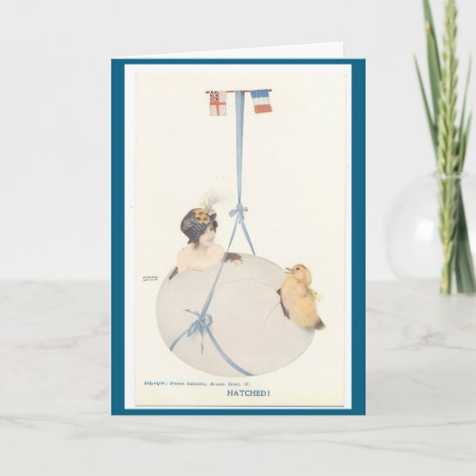 Vintage 1940s Easter Egg Nostalgia Springtime カード (正面)