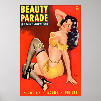 Vintage 1940s Pin Up Girl Poster & Canvas Bikini ポスター