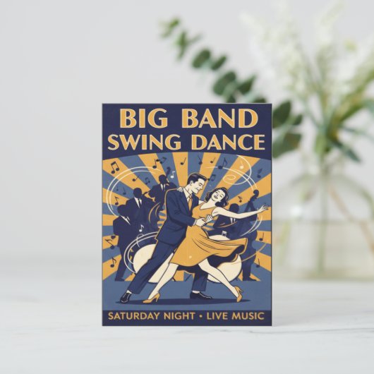 Vintage 1940s Swing Dance  ポストカード (スタンド正面)
