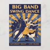 Vintage 1940s Swing Dance  ポストカード (正面)