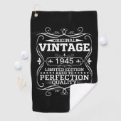 Vintage 1945 80th Birthday Aged To Perfection ゴルフタオル (インサイチュ)